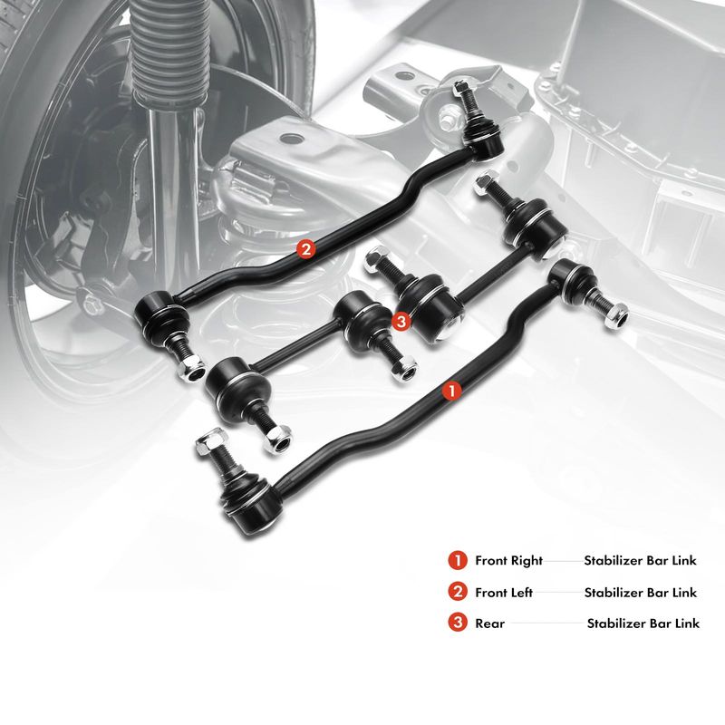 4x Front & Rear Stabilizer Bar End Link for Nissan Altima 02-06 Maxima 04-08