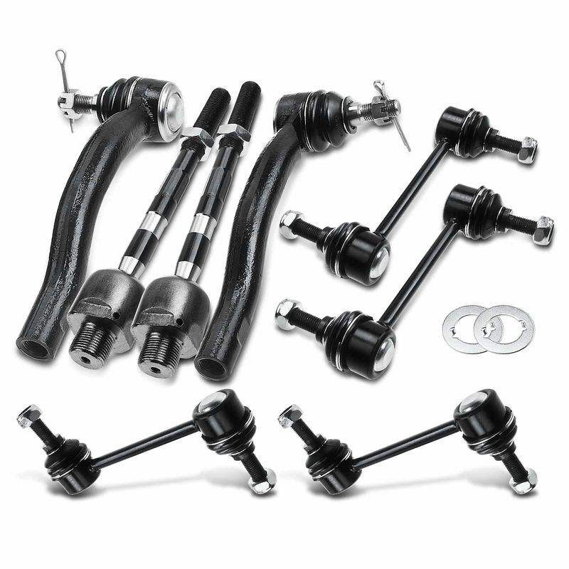 8x Front & Rear Sway Bar Link Tie Rod End for Lincoln MKX 11-15 Ford Edge 11-14