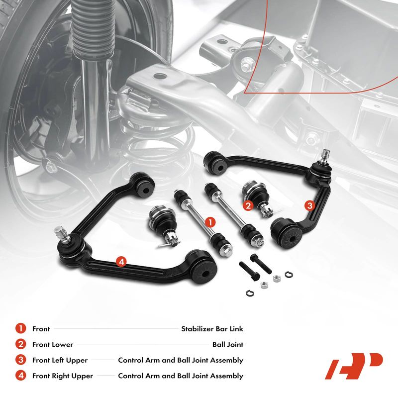 6x Front Control Arm with Ball Joint Sway Bar Link for Ford Ranger Mazda B3000