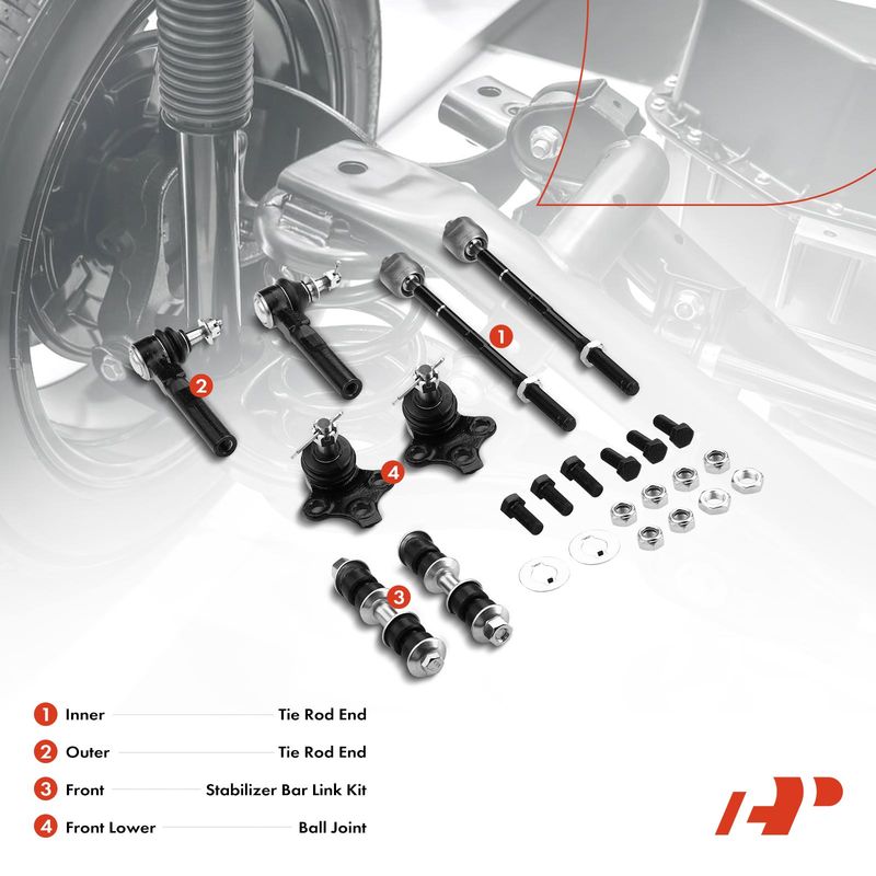 8x Front Stabilizer Bar Link with Ball Joint Tie Rod End for Chevrolet Malibu Olds