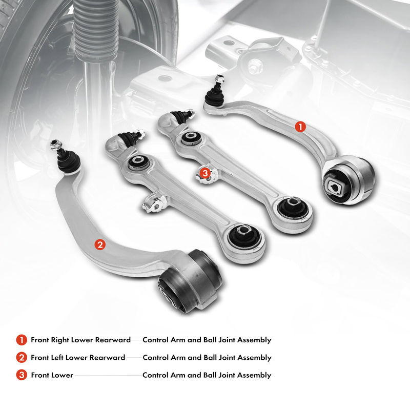 4x Front Lower Forward & Rearward Control Arm with Ball Joint for Audi A4 A6 VW