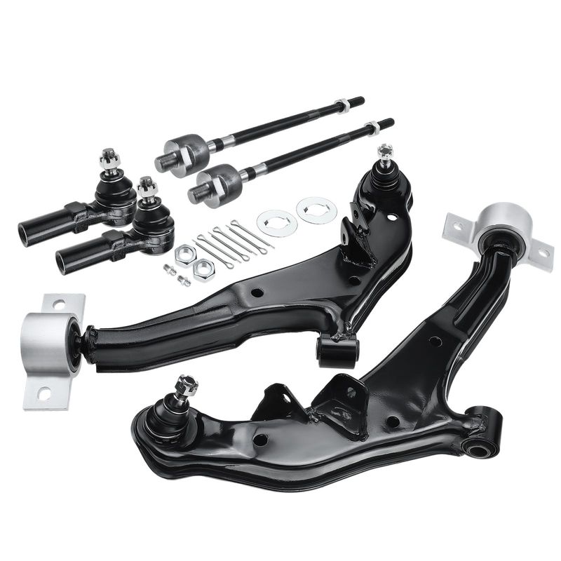 6x Front Control Arm with Ball Joint Tie Rod End for INFINITI I30 Nissan Maxima