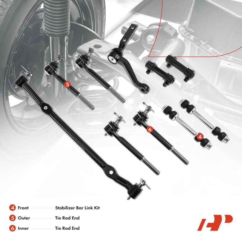 10x Front Stabilizer Bar Link Tie Rod End for Buick Century 78-81 Chevrolet Olds