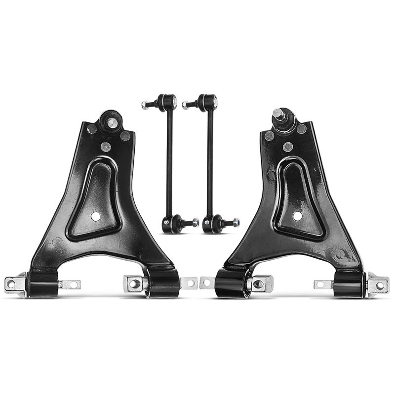4x Front Control Arm with Ball Joint Stabilizer Bar Link for Ford Mercury Cougar