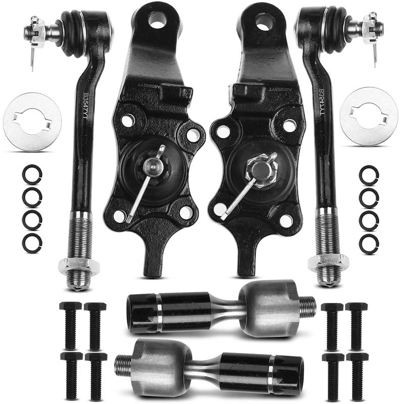 6x Inner & Outer Tie Rod End & Front Lower Ball Joint for Toyota 4Runner 96-02