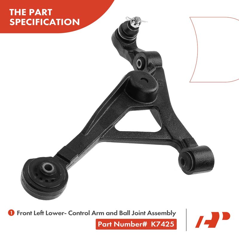 4x Front Control Arm with Ball Joints Stabilizer Bar Link for Chrysler Dodge