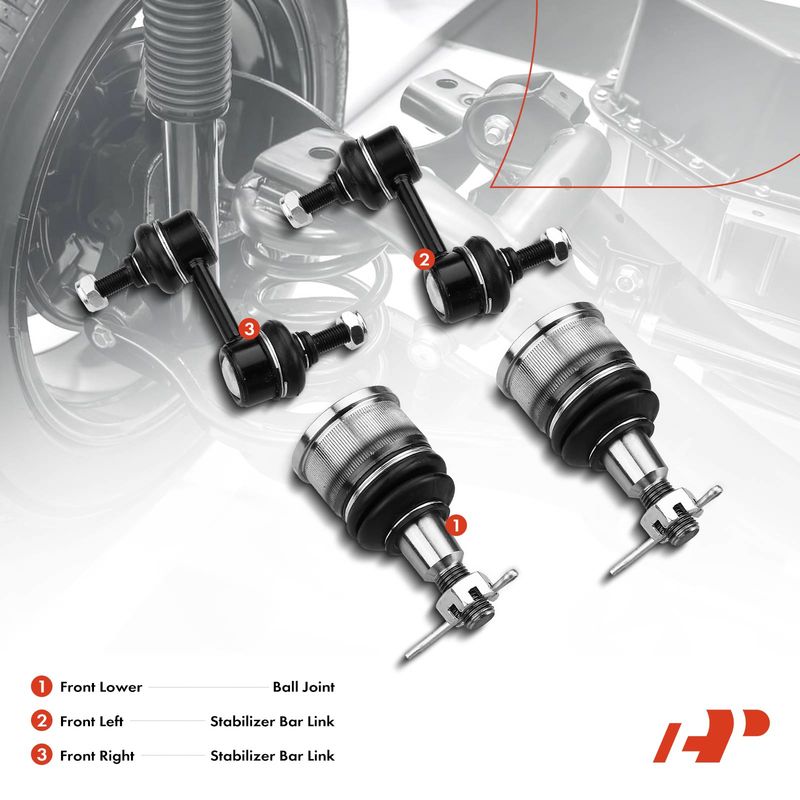 4x Front Stabilizer Bar Link & Ball Joint for Honda Accord 08-12 Crosstour Acura