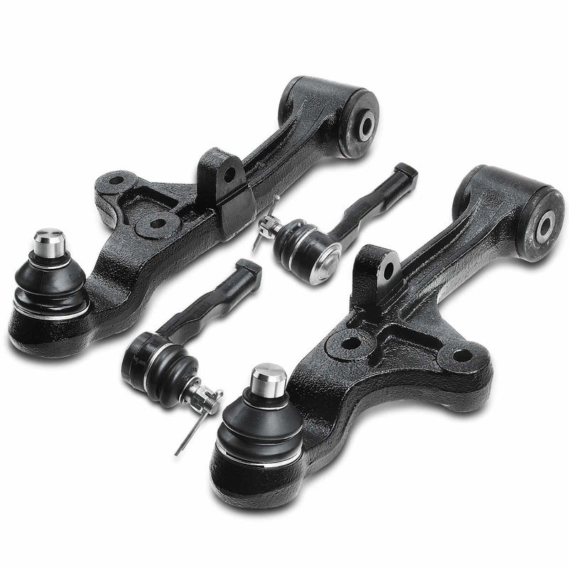 4x Front Control Arm & Ball Joint Assembly Tie Rod End for Kia Sedona 2002-2005