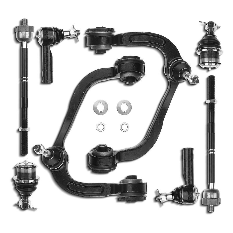 8x Front Control Arm with Ball Joint Tie Rod End for Ford F-150 2004-2006 4WD