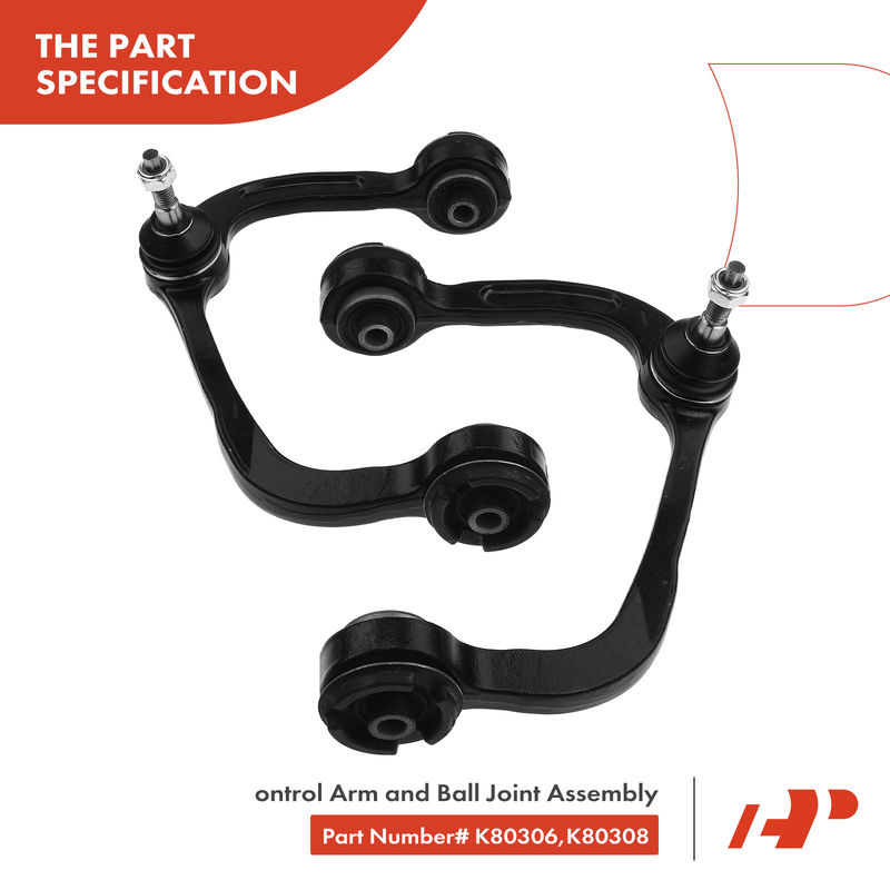 8x Front Control Arm with Ball Joint Tie Rod End for Ford F-150 2004-2006 4WD