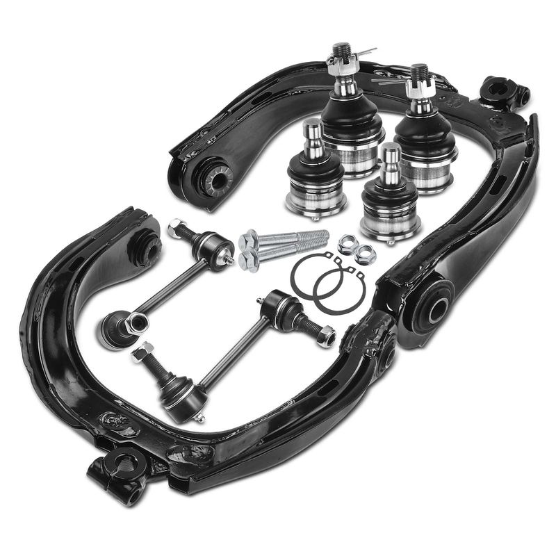 8x Front & Rear Control Arm Kit for GMC Envoy Buick Rainier Chevy Isuzu Saab Olds