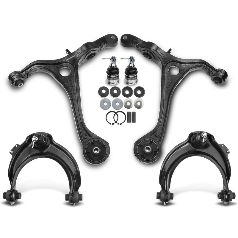 8x Front Lower & Upper Control Arm & Ball Joint for Acura TSX 04-08 Honda Accord
