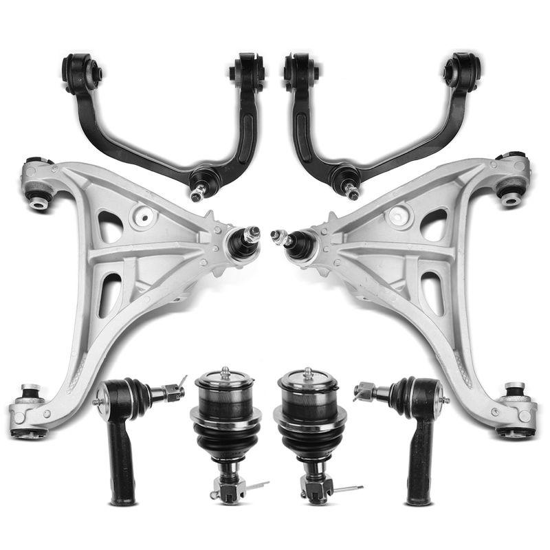 8x Front Control Arm with Ball Joints Outer Tie Rod End for Ford F-150 Lincoln