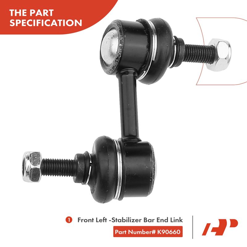 8x Front Ball Joint Sway Bar Links Inner & Outer Tie Rods for Honda Accord 3.0L