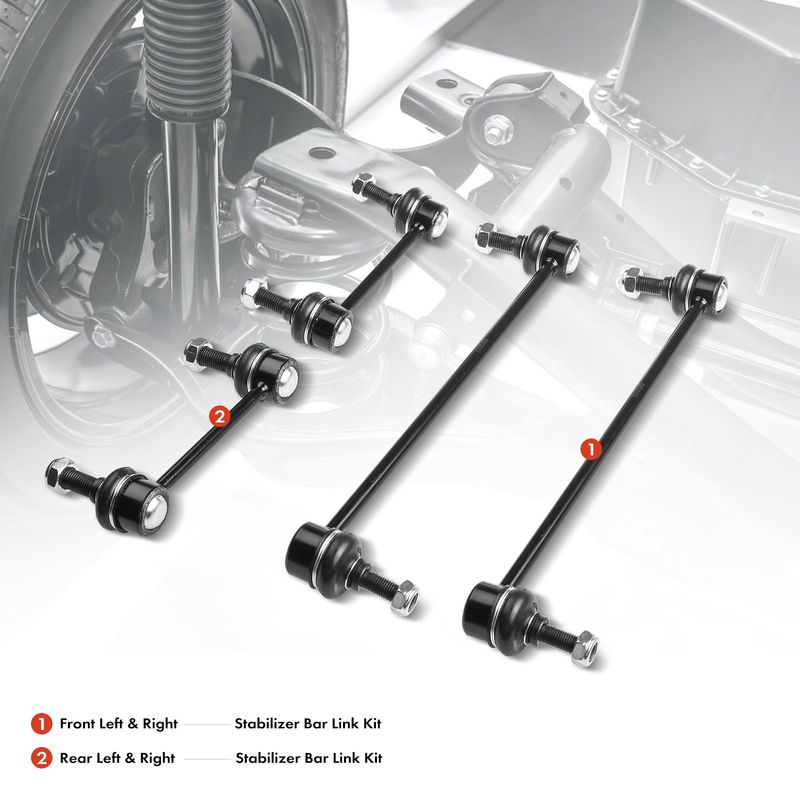 4x Front & Rear Stabilizer Bar Link Kit for Volvo S60 01-09 S80 V70 XC70 04-14