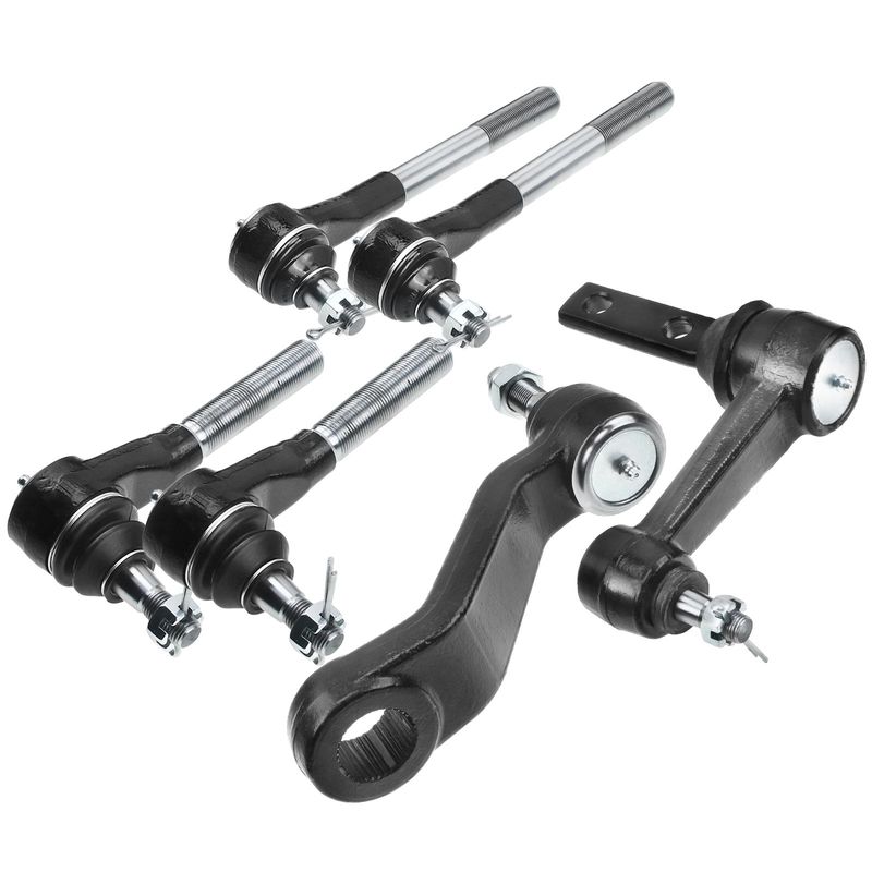 6x Steering Idler & Pitman Arm Tie Rod End for Dodge Ram 1500 2500 3500 00-02