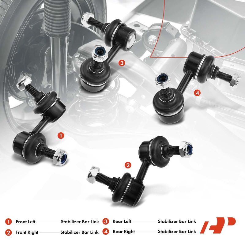4x Front & Rear Sway Bar Link for Honda Civic Acura EL 2001-2005 Coupe Sedan