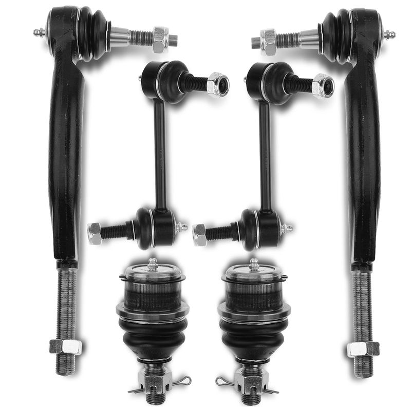 6x Front & Rear Sway Bar End Link & Tie Rod End for Buick Rainier GMC Isuzu Saab