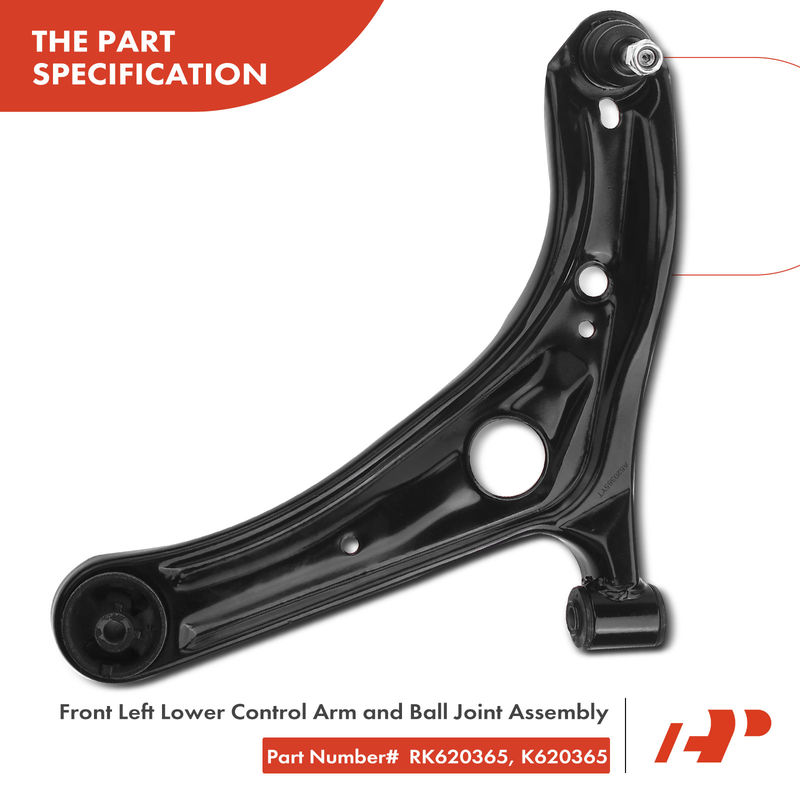 6x Front Lower Control Arm and Tie Rod End for Toyota Echo 2004-2005 L4 1.5L