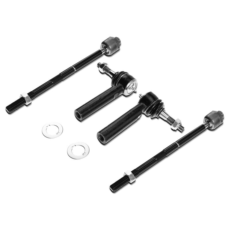 4x Inner & Outer Tie Rod End with Ball Joint for Chevy Silverado Suburban 1500
