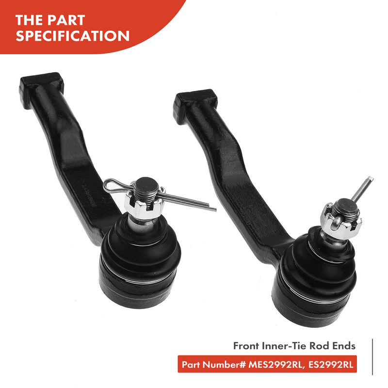 4x Front Inner & Outer Tie Rod Ends for Mazda B2000 1987 B2200 B2600 1987-1993