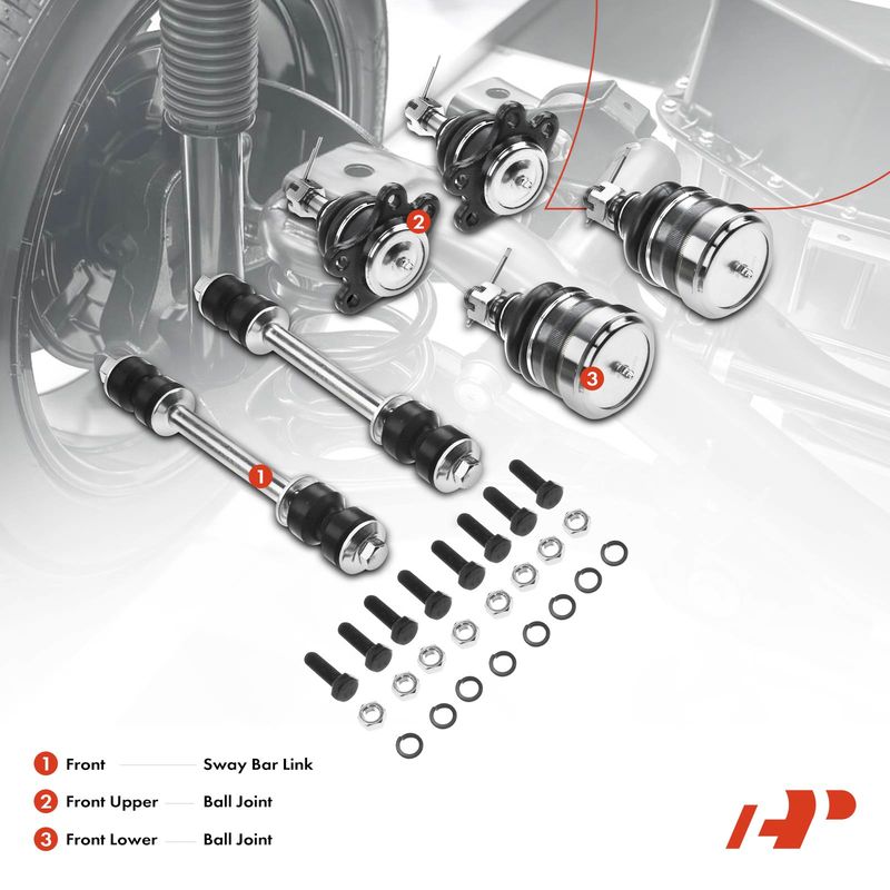 6x Front Sway Bar Link with Ball Joint for Chevrolet Express 1500 2500 GMC Savana
