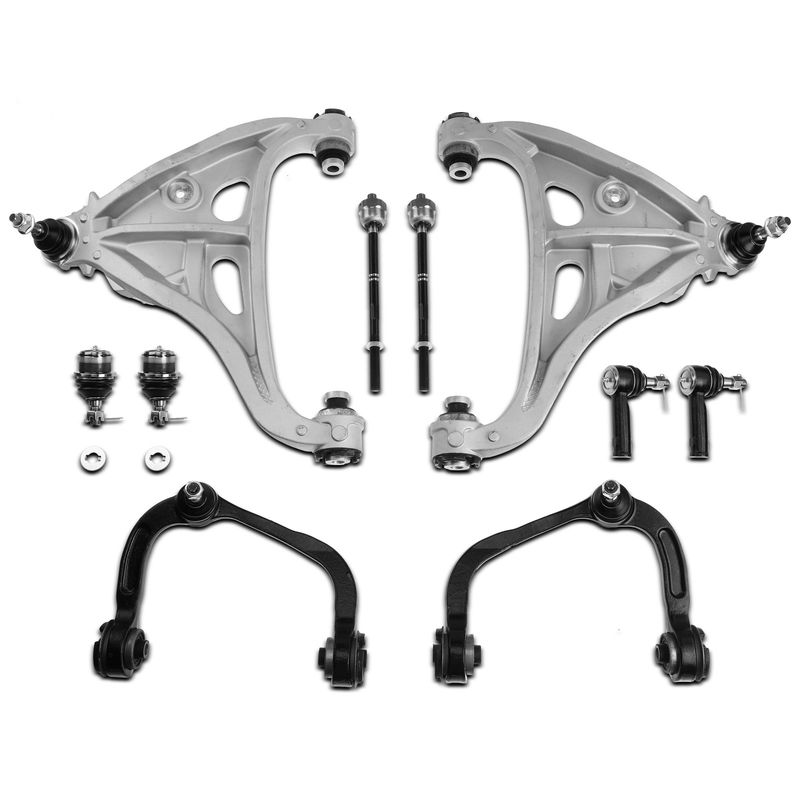 10x Front Control Arm with Ball Joints Tie Rod End for Ford F-150 2004-2006 4WD