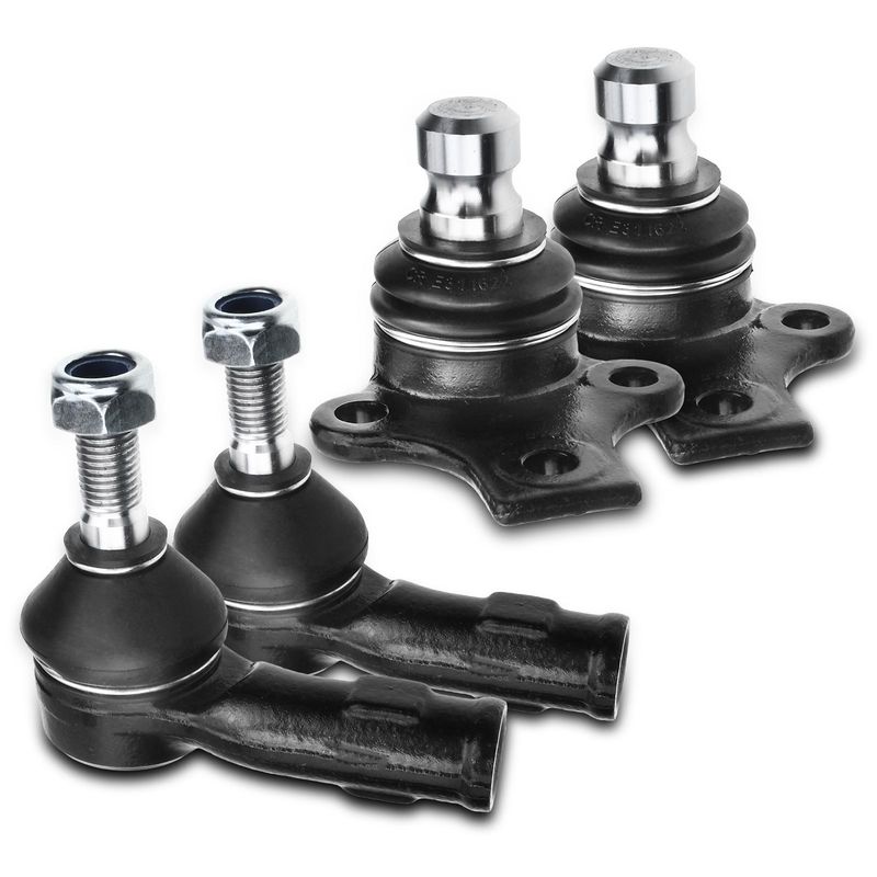 4x Outer Tie Rod End with Front Ball Joints for VW Golf Jetta 88-98 Passat Cabrio