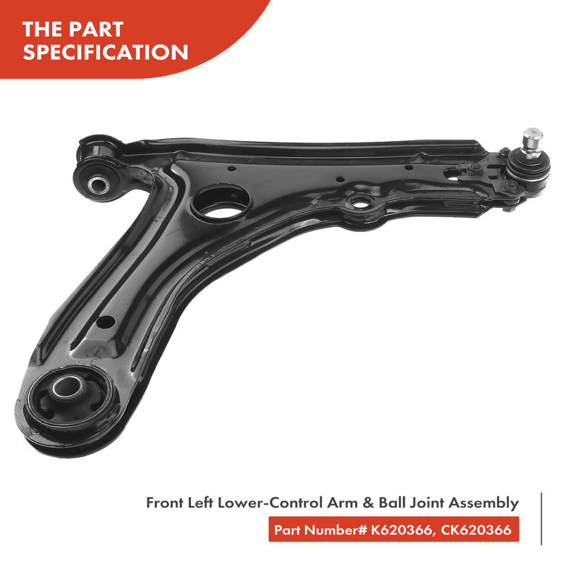 8x Front Control Arm with Ball Joint Tie Rod End Link Kit for VW Cabrio Golf