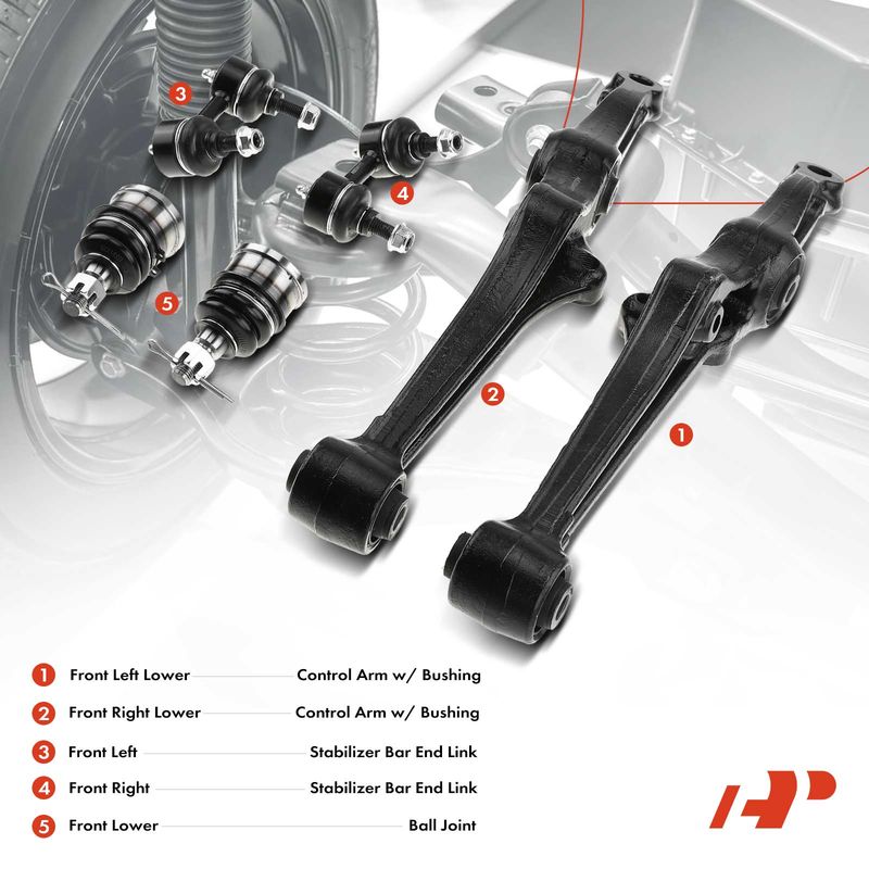 6x Front Control Arm Ball Joint Stabilizer Bar Link for Honda Accord Acura CL TL
