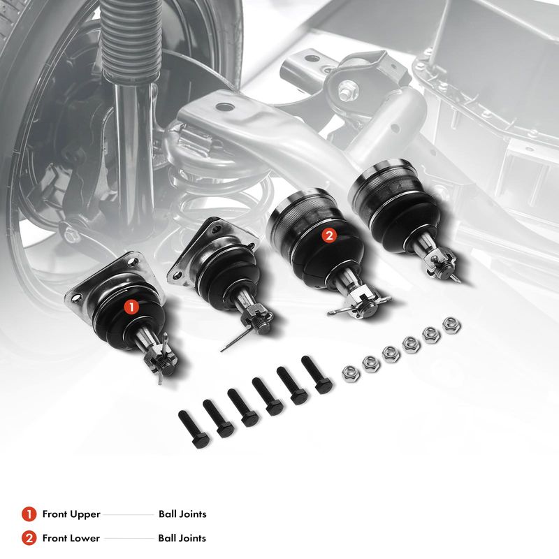 4x Front Lower & Upper Ball Joint for Chevy Camaro Pontiac Firebird 1993-2002