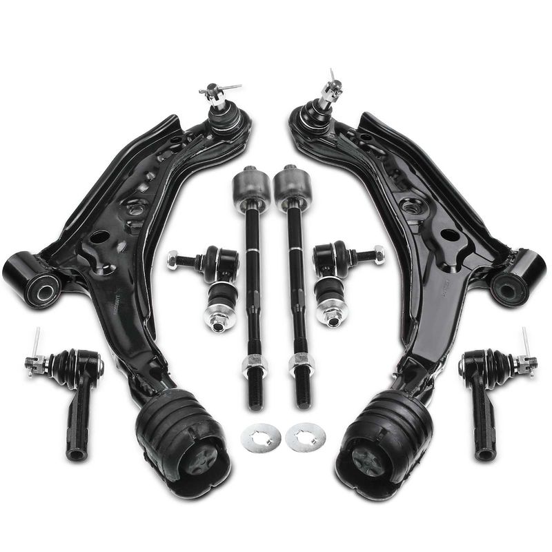8x Front Control Arm with Ball Joint Sway Bar Link for Nissan Sentra 95-99 200SX
