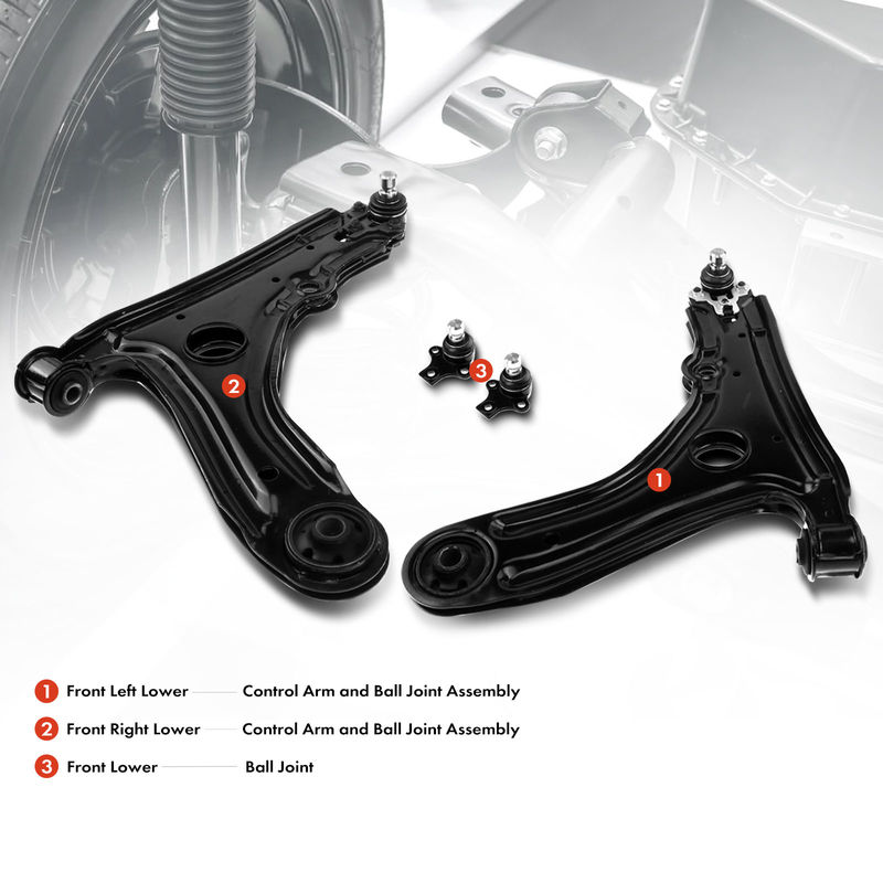 4x Front Lower Control Arm with Ball Joint for Volkswagen Jetta Golf 93-99 Cabrio