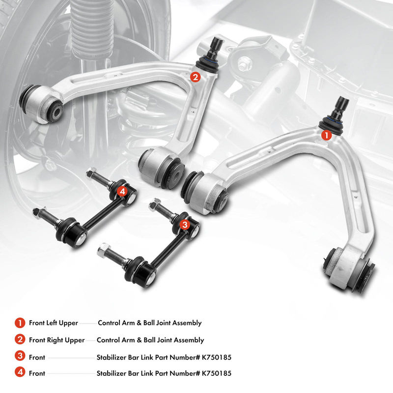 4x Front Control Arm Ball Joint Stabilizer Bar Link for Hummer H3 06-10 H3T