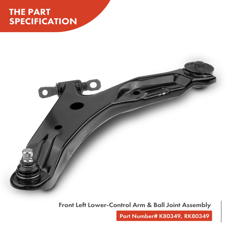4x Front Control Arm with Ball Joint & Tie Rod End for Hyundai Santa Fe 2001-2006