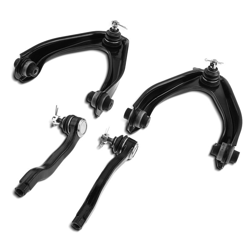 4x Front Upper Control Arm with Ball Joint Tie Rod End for Honda CR-V CRV 97-01