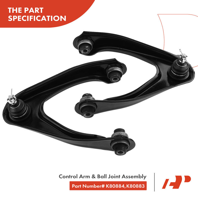 4x Front Upper Control Arm with Ball Joint Tie Rod End for Honda CR-V CRV 97-01
