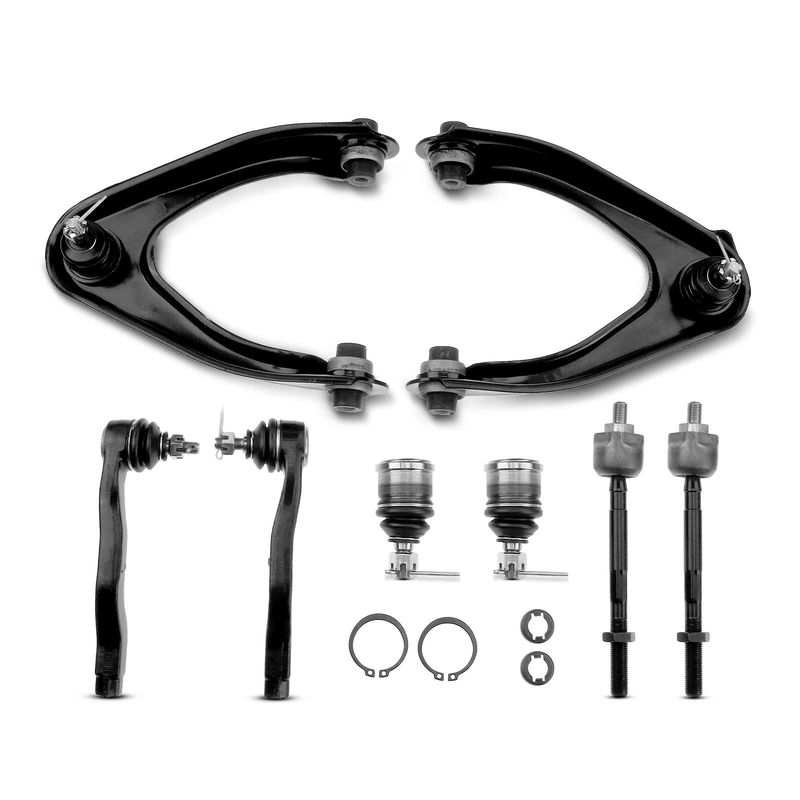 8x Front Control Arm with Ball Joint Tie Rod End Link Kit for Honda CR-V 1997-2001