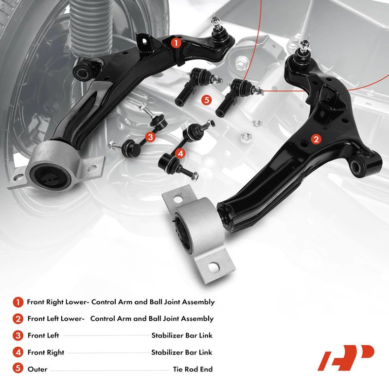6x Front Control Arm & Ball Joint Assembly Sway Bar Link for INFINITI I30 Nissan