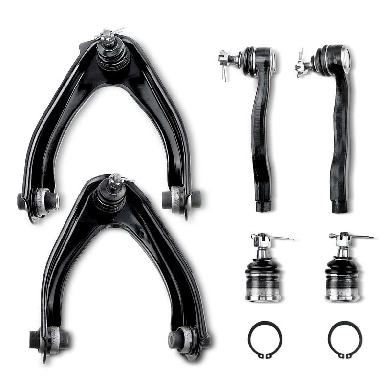 6x Front Upper Control Arm with Ball Joint Tie Rod End for Honda CR-V 1997-2001