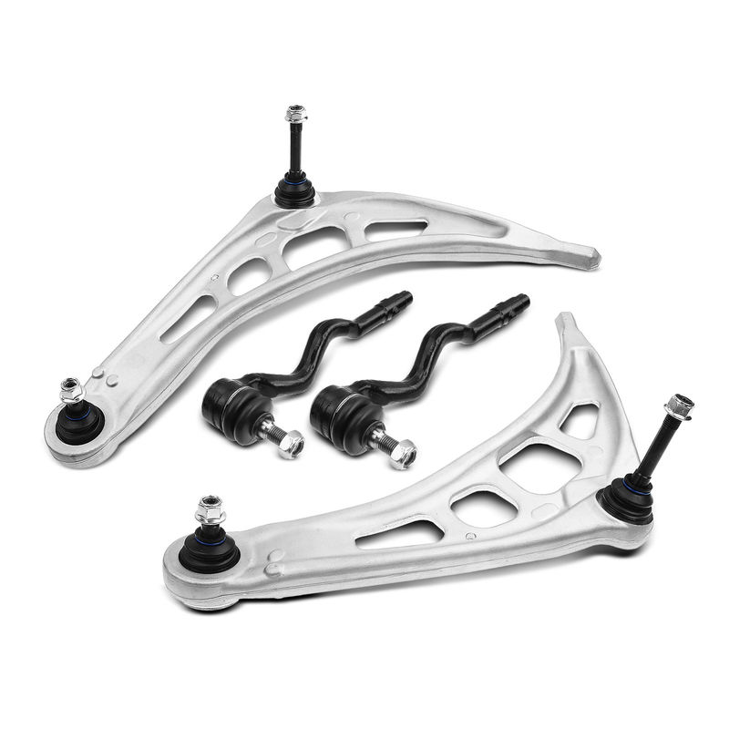 4x Front Lower Control Arm with Ball Joint Outer Tie Rod End for BMW 323i 325i