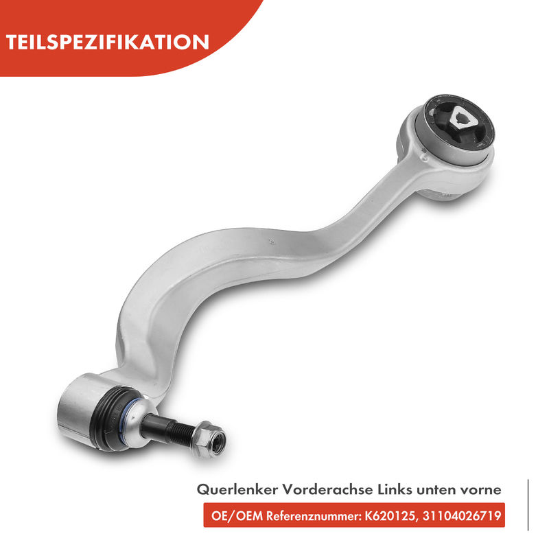 4x Front Control Arm with Ball Joint Stabilizer Bar Link for BMW 535i