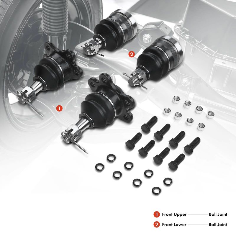 4x Front Lower & Upper Ball Joint for Chevrolet GMC C1500 C2500 1988-2000 Yukon