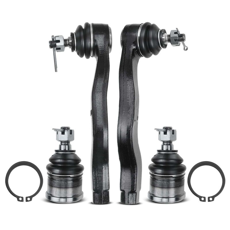 4x Front Tie Rod Ends & Ball Joints for Acura Integra 94-01 Honda Civic 92-00