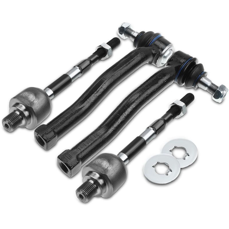 4x Inner & Outer Tie Rod End for Chevrolet Aveo 04-11 Pontiac G3 Suzuki Swift+