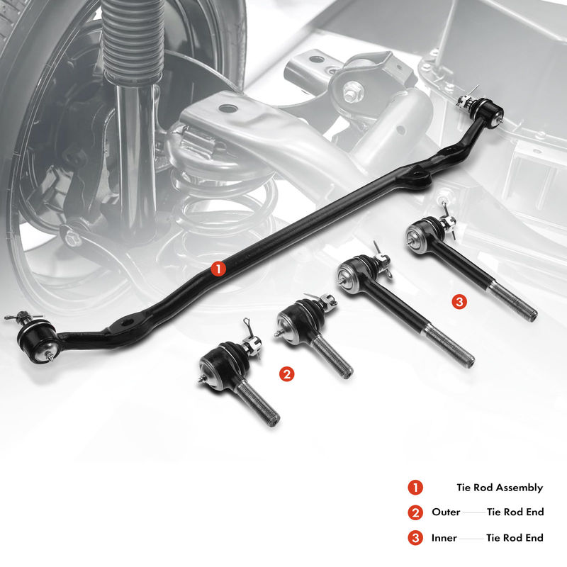 5x Inner & Outer Tie Rod End Steering Center Link for Toyota Pickup 84-95 RWD