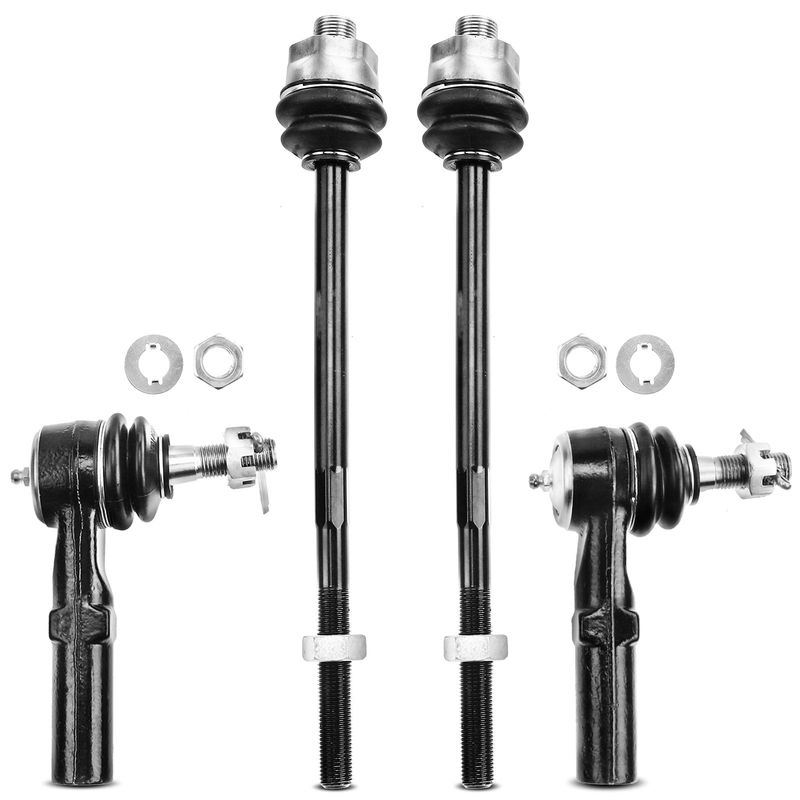 4x Inner & Outer Steering Tie Rod End for Chevy Silverado 1500 2500 GMC Sierra
