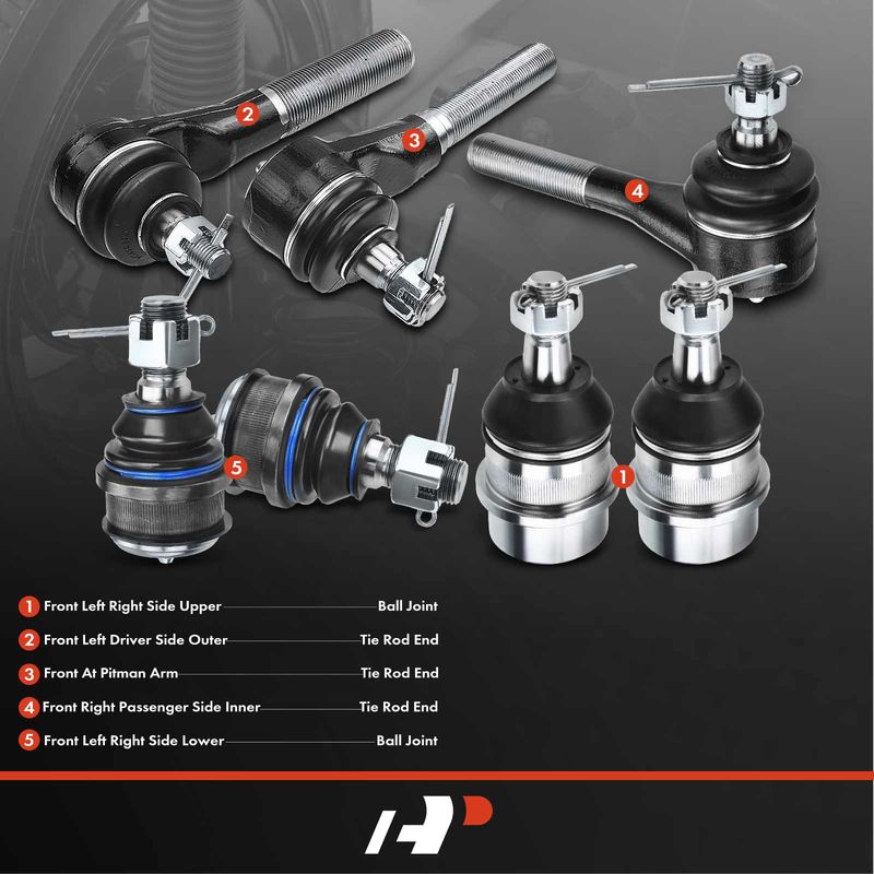 7x Front Tie Rod End & Ball Joint for Jeep TJ Wrangler 97-06 Cherokee Comanche