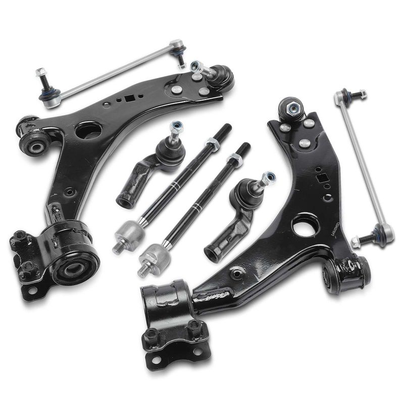 8x Control Arm & Stabilizer Bar Link & Tie Rod End for Volvo C30 S40 V50