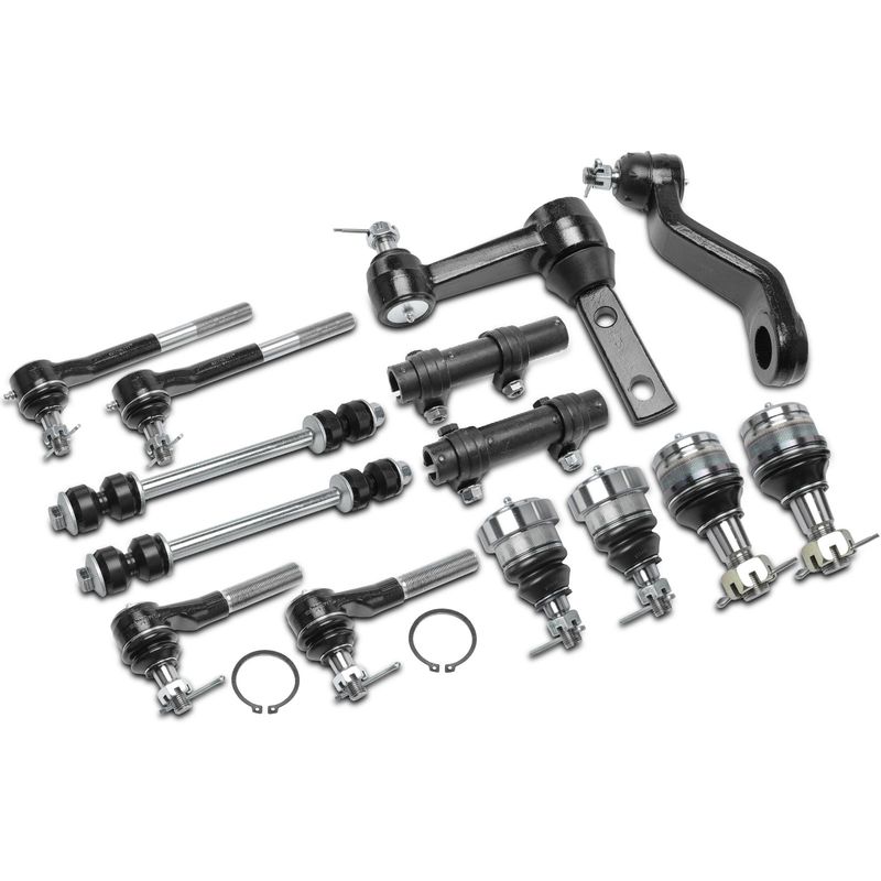14x Idler & Pitman Arm & Tie Rod End & Sway Bar Link for Dodge Ram 2500 3500